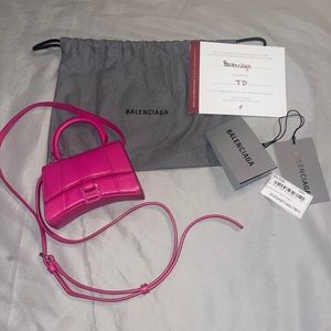 Balenciaga Hourglass Mini Calfskin Handbag